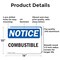 Signmission Combustible, 14 in W x Rectangle, Aluminum OS-2PACK-NS-A-1014-L-10723 - alternate 3